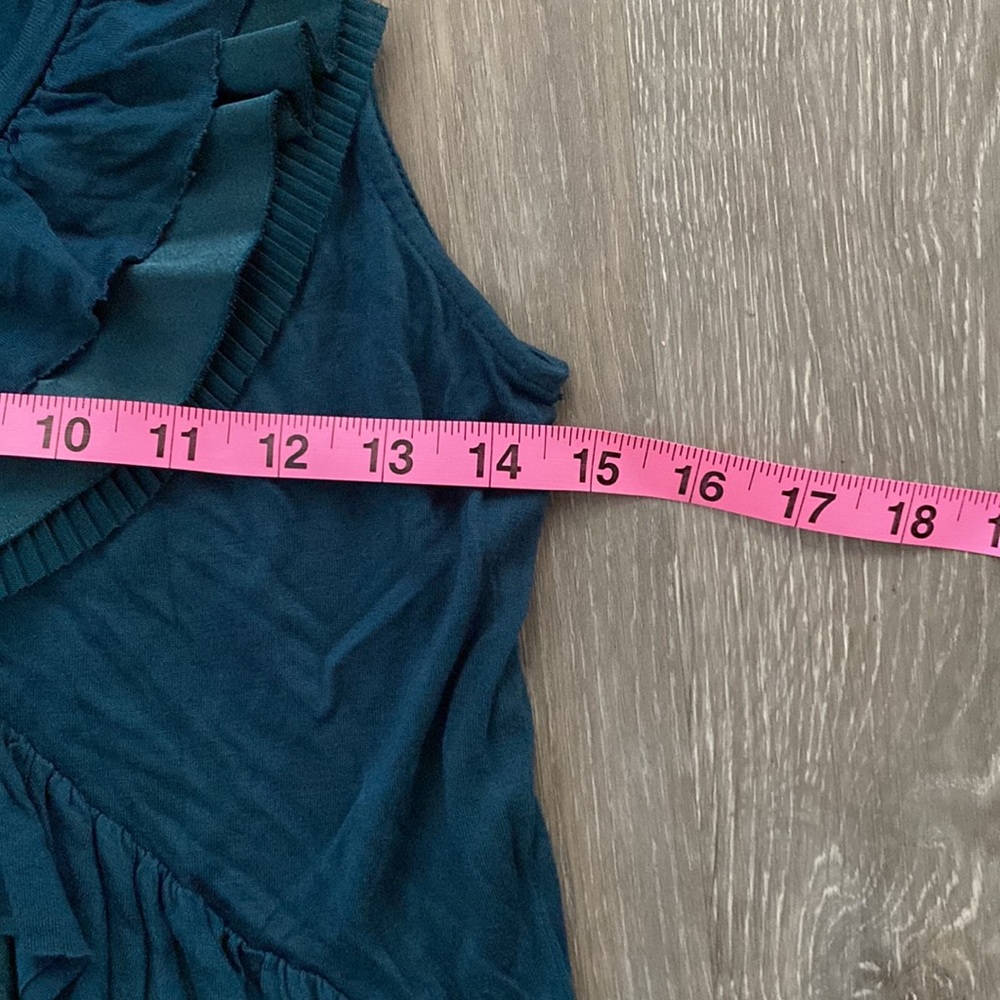 Apt. 9 Teal Ruffle Tank Top - Picture 4 of 5